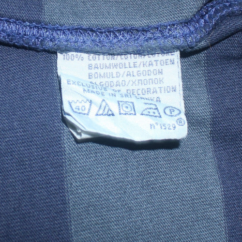 Ralph Lauren Men's Blue Striped Collared Long Sleeve Pullover Sweatshirt XL