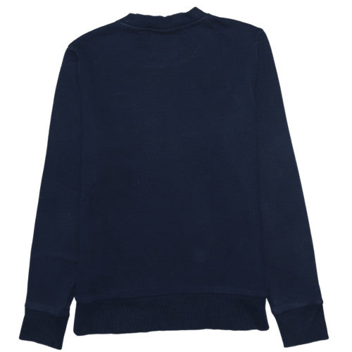Calvin Klein Men's Blue Cotton Crew Neck Logo Sweatshirt Size M
