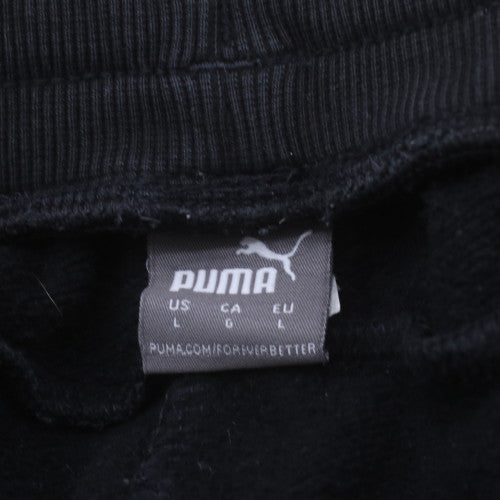 Puma Men's Black Jogger Sweatpants L Regular Fit Fleece Activewear Trousers
