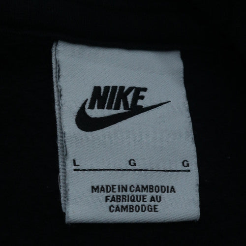 Nike Men's Black Pullover Hoodie L Logo Sports Fleece Sweatshirt
