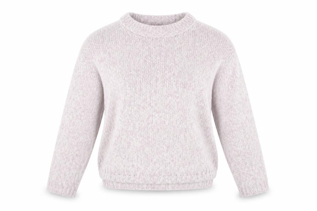 Marks & Spencer Women Pink Chunky Knit Relaxed Fit Jumper L