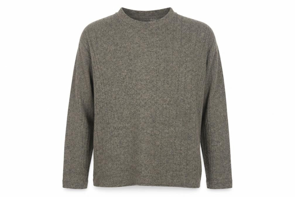 Pierre Cardin Men's Grey Cotton Blend Crew Neck Jumper Size M