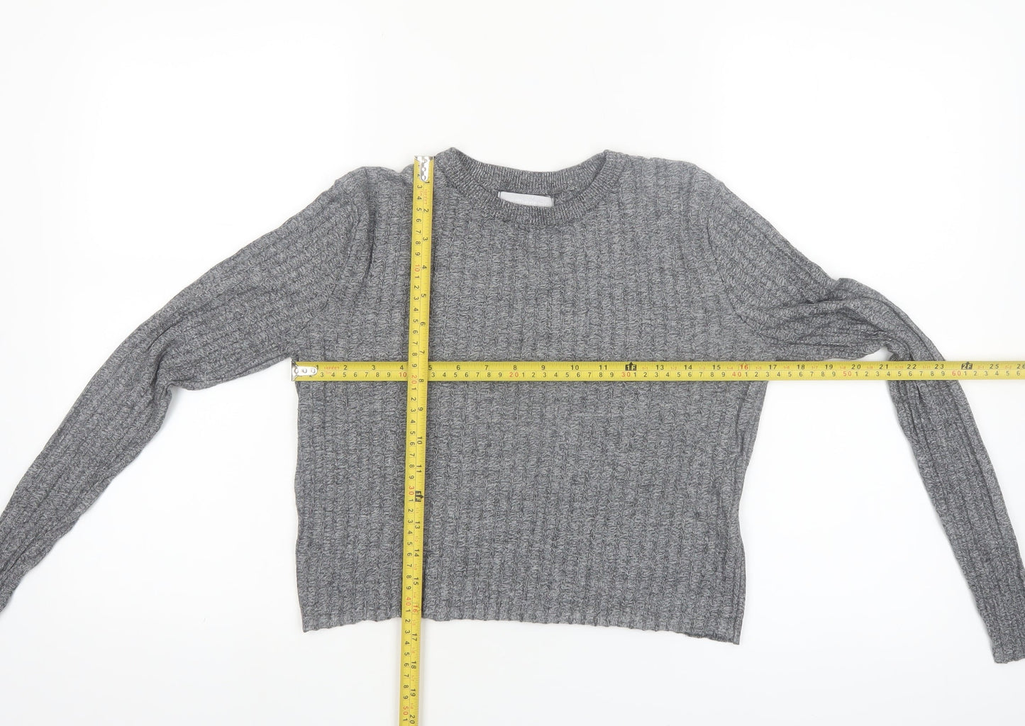 Red Herring Women's Grey Size 12 Crew Neck Knit Jumper