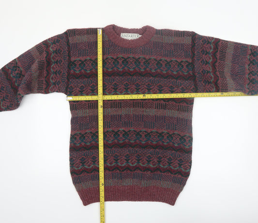 Antartex Men’s Multicoloured Wool Fair Isle Pullover Jumper S