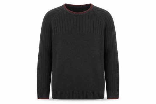Columbia Men's Grey Cotton Crew Neck Knit Jumper Size L