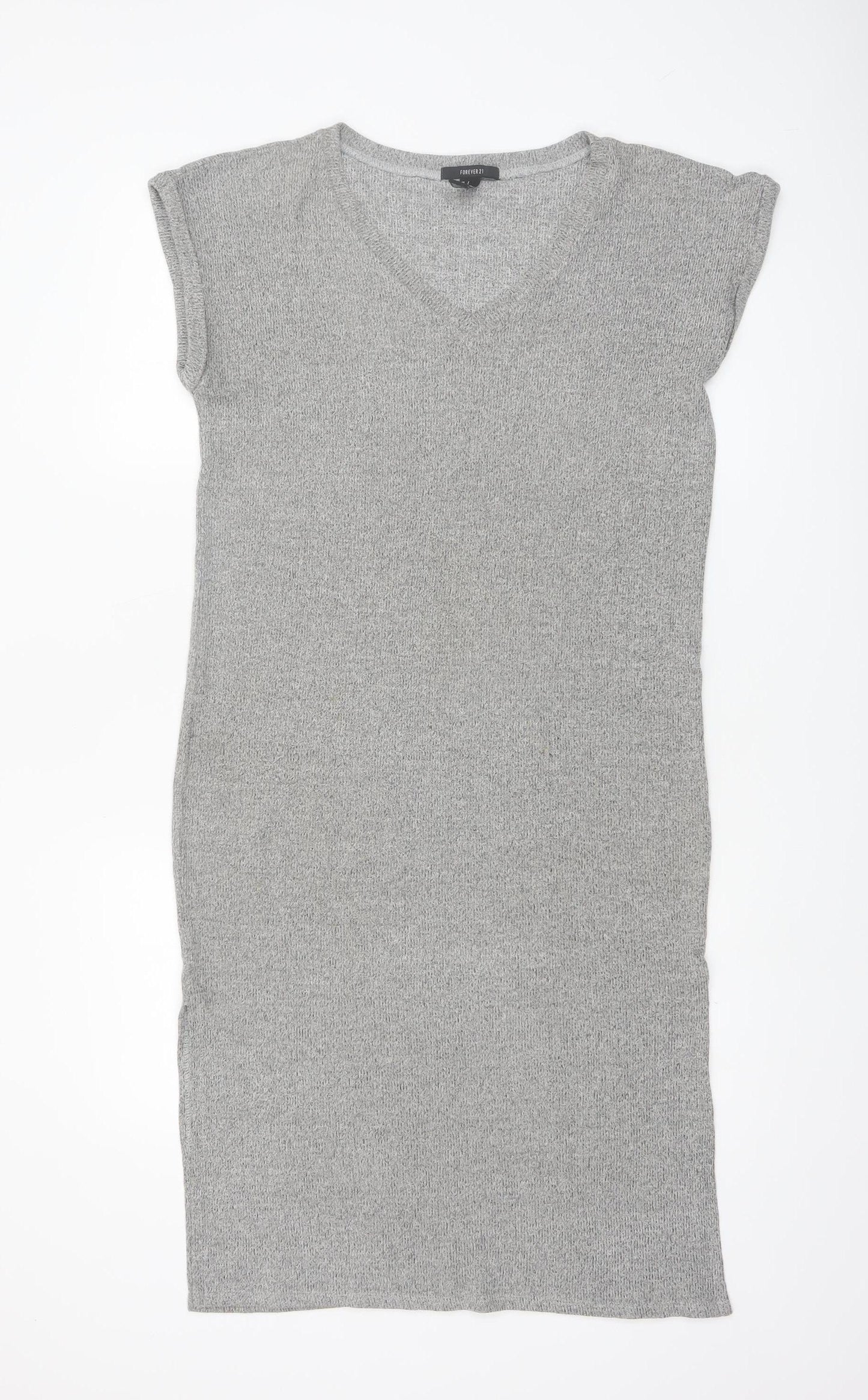 Forever 21 Women's Grey Knit Bodycon Dress Size S