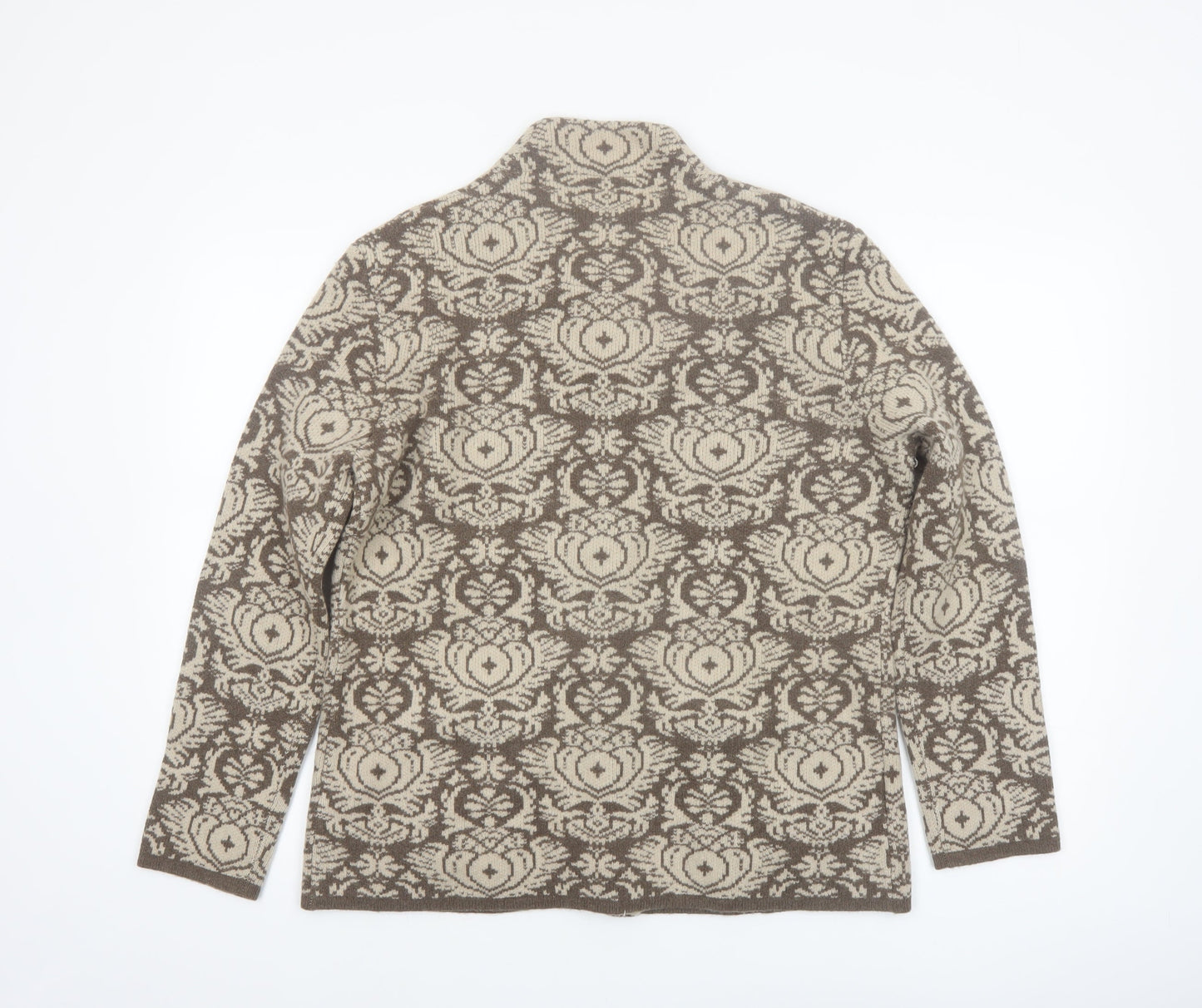 Stanfield Womens Beige Brown Wool Cardigan XL Button Front Knit