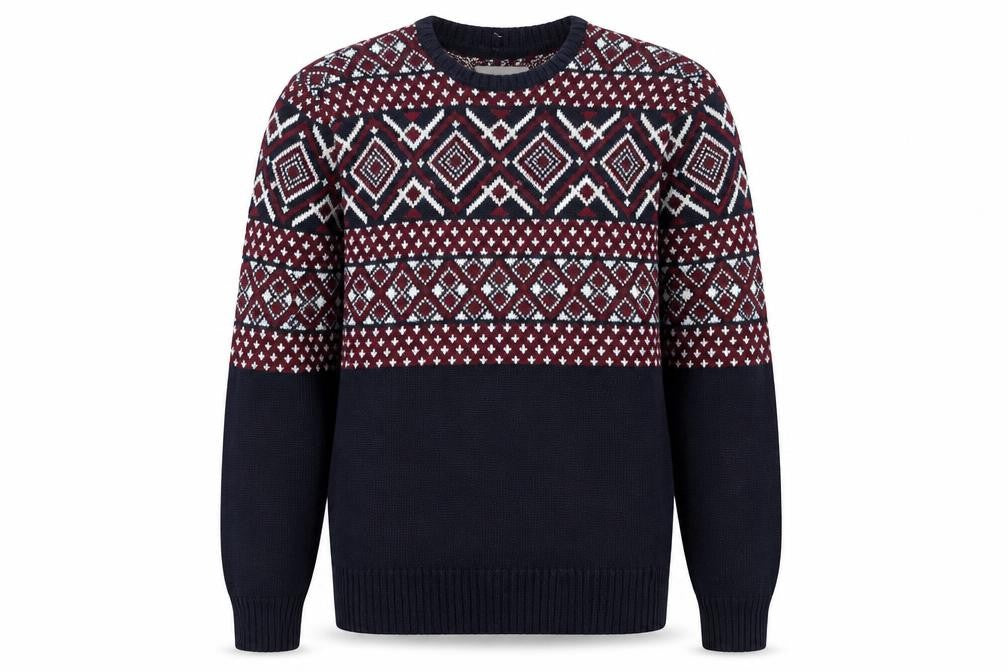 House Men's Multicoloured Fair Isle Knit Pullover Jumper M