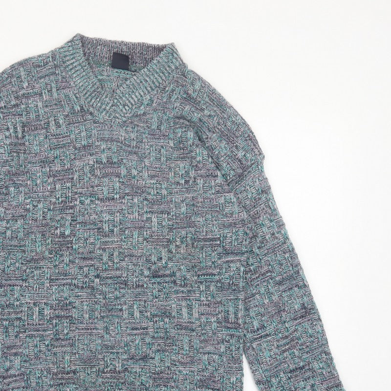 Additional view of Green Mountain Men's Multicoloured XL Chunky Knit Retro Jumper