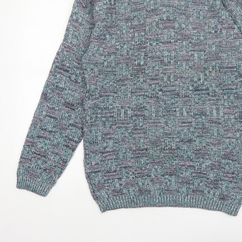 Additional view of Green Mountain Men's Multicoloured XL Chunky Knit Retro Jumper
