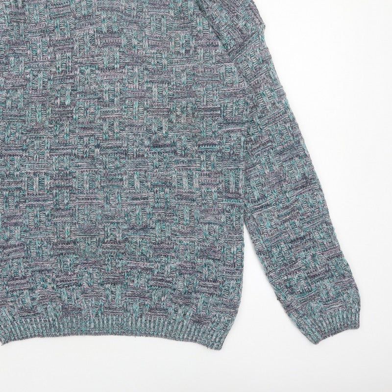 Additional view of Green Mountain Men's Multicoloured XL Chunky Knit Retro Jumper