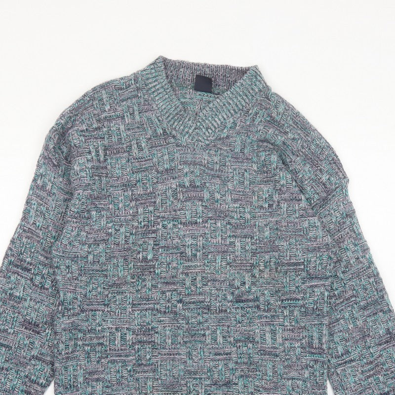 Additional view of Green Mountain Men's Multicoloured XL Chunky Knit Retro Jumper
