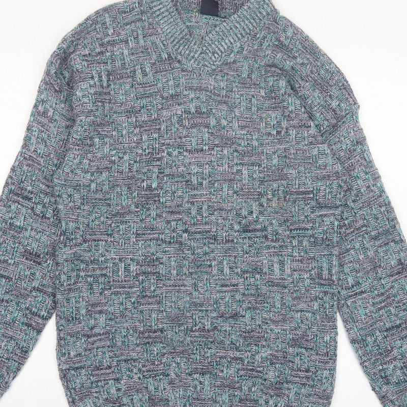 Additional view of Green Mountain Men's Multicoloured XL Chunky Knit Retro Jumper