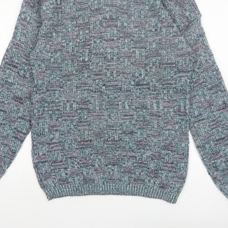 Additional view of Green Mountain Men's Multicoloured XL Chunky Knit Retro Jumper