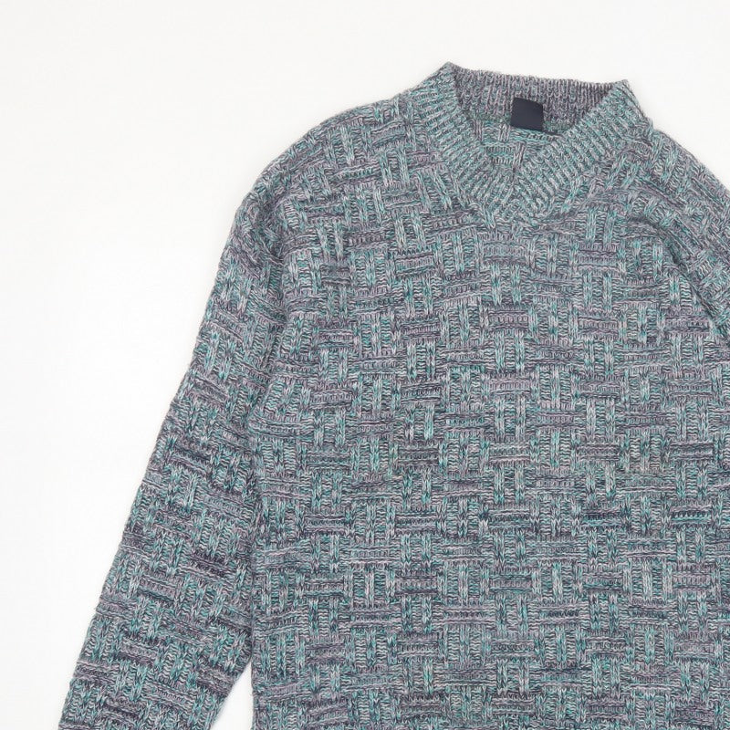Additional view of Green Mountain Men's Multicoloured XL Chunky Knit Retro Jumper