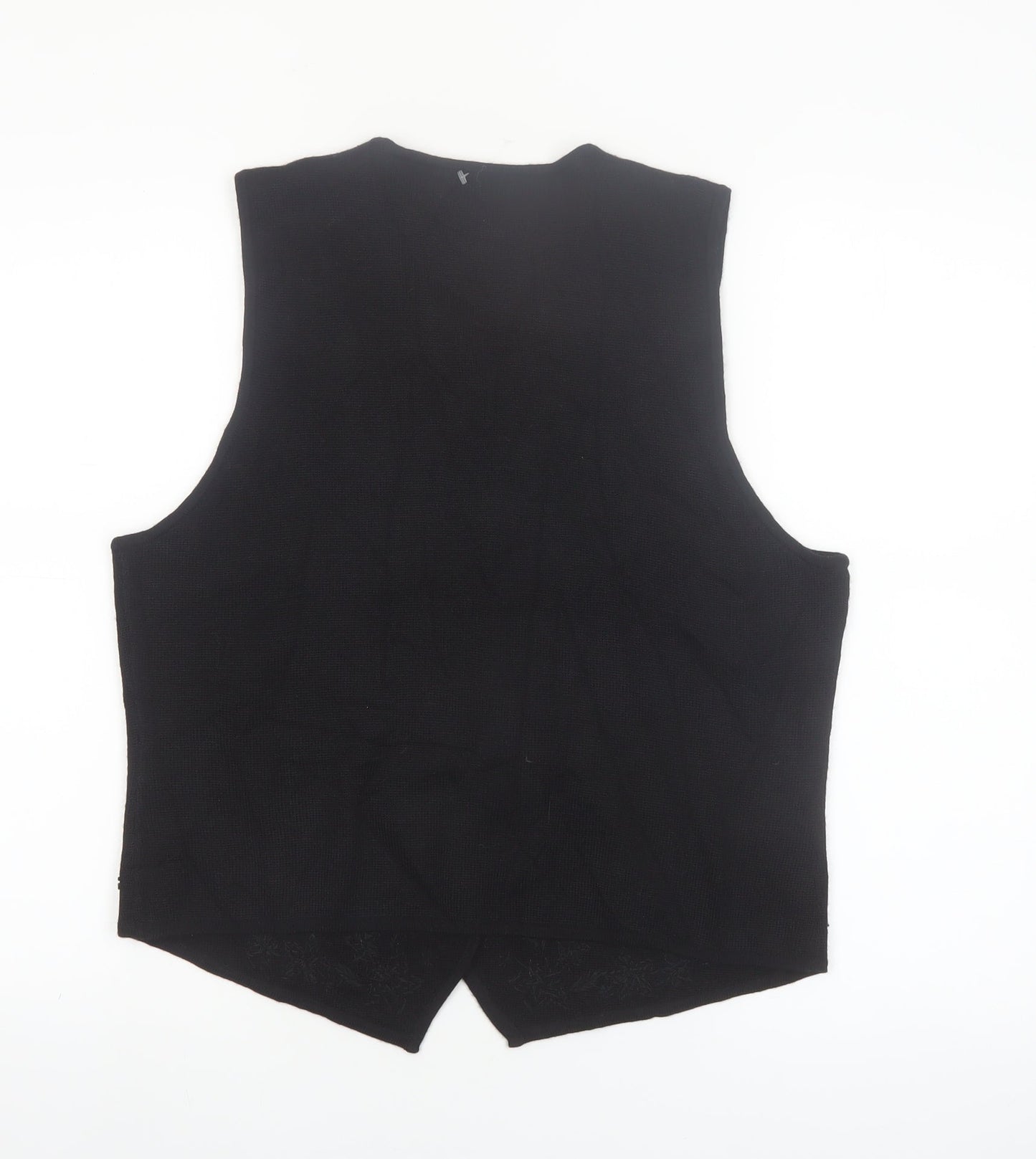 Chaus Women's Black Beaded Wool Blend Knit Vest L