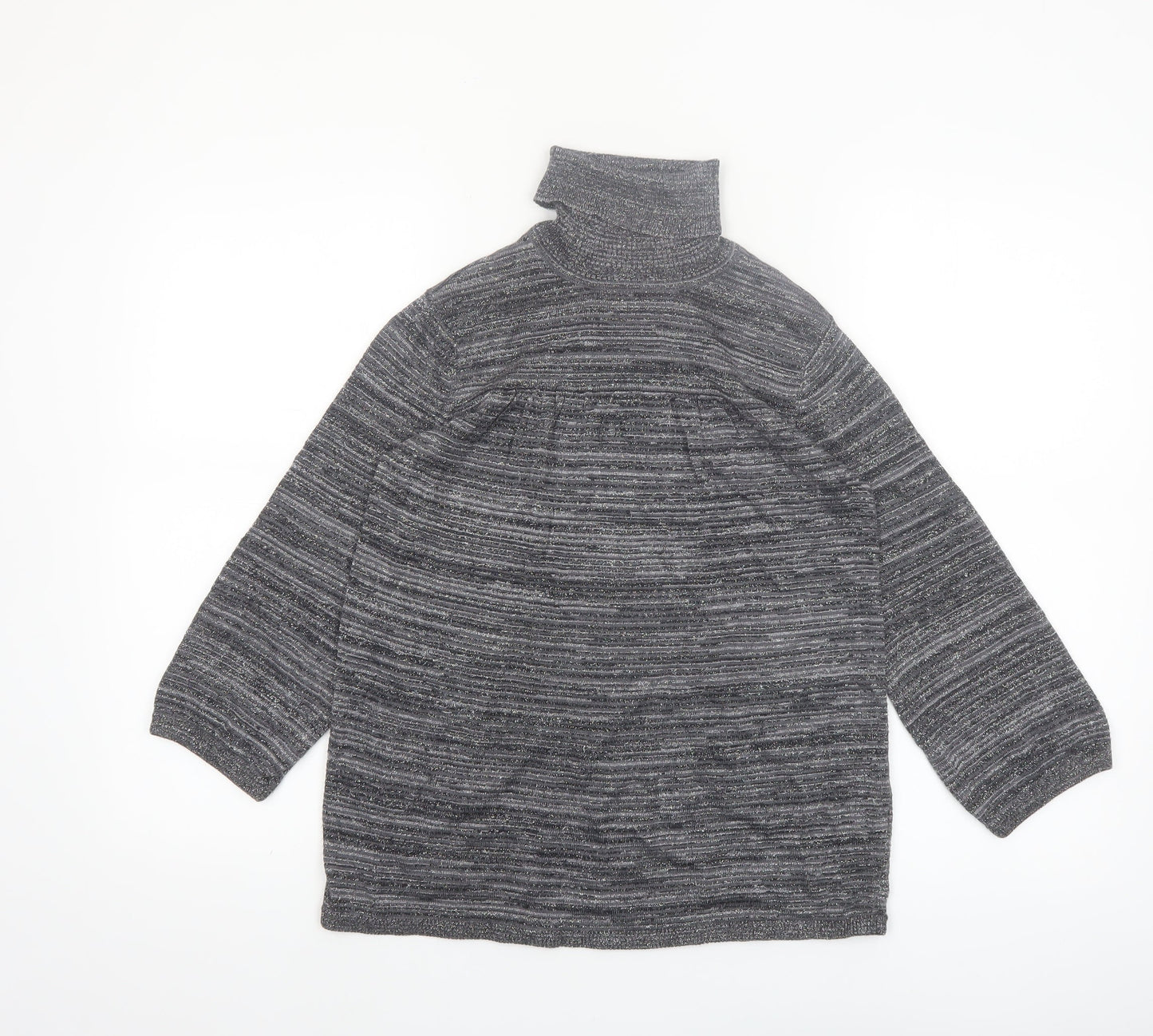 Style & Co Women’s Grey Roll Neck Petite Knit Jumper Size S