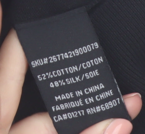 Le Château Men's Black Argyle Sleeveless Vest Jumper XL Silk Cotton