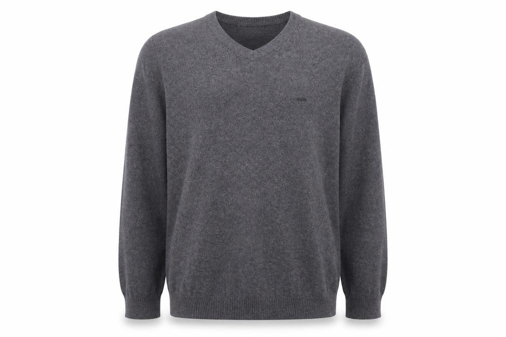 Rip Curl Men's Grey Cotton V-Neck Pullover Jumper Size L