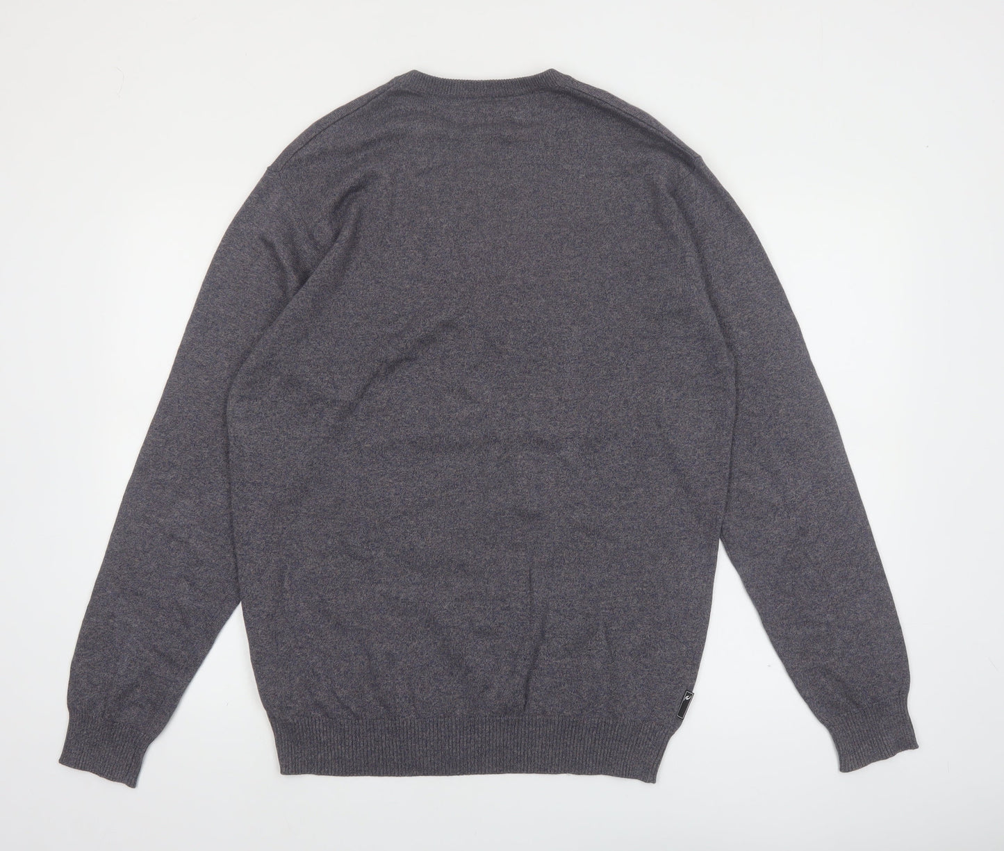 Rip Curl Men's Grey Cotton V-Neck Pullover Jumper Size L