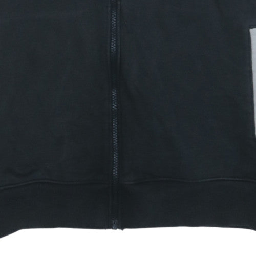 Nike Men's Black XL Varsity Activewear Jacket Full Zip Cotton Blend