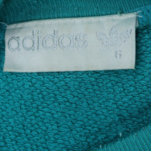 Adidas Women’s Teal Graphic Logo Pullover Sweatshirt Size L