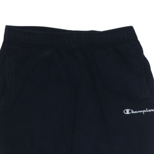 Champion Men's Black Fleece Sweatpants L Elastic Waist Tapered Fit