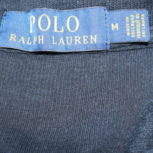 Ralph Lauren Men's Black 1/4 Zip Cotton Jumper - Size M Classic Fit