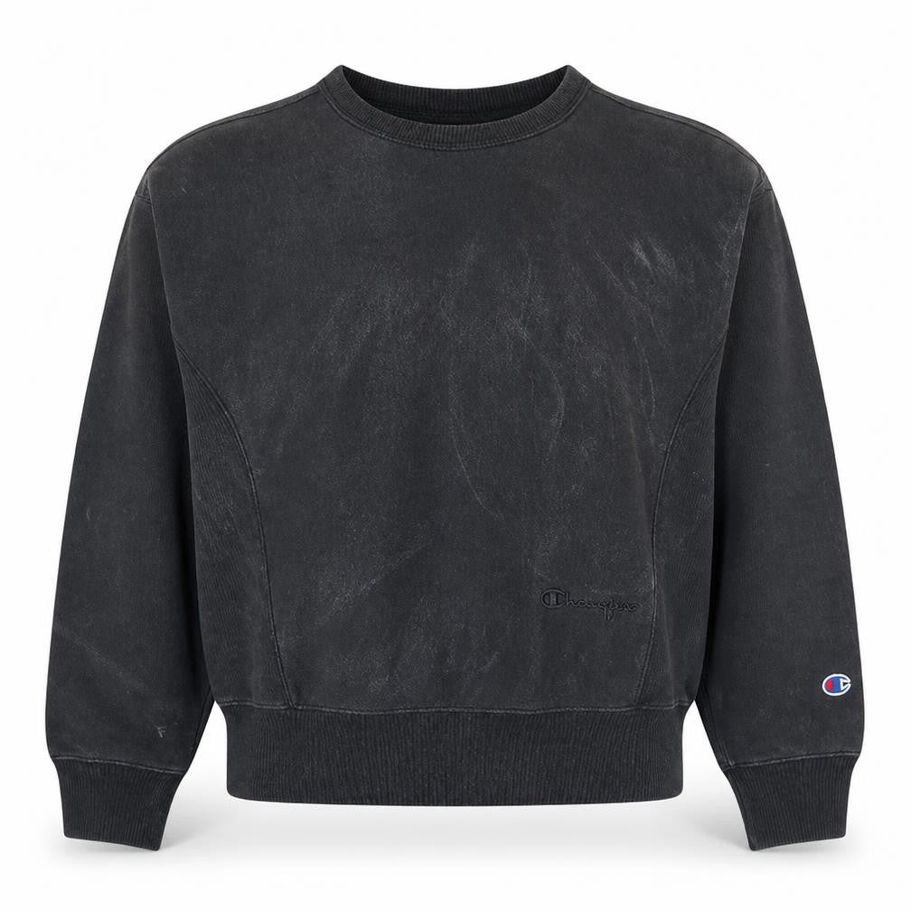Champion Womens Black Small Crew Neck Reverse Weave Sweatshirt