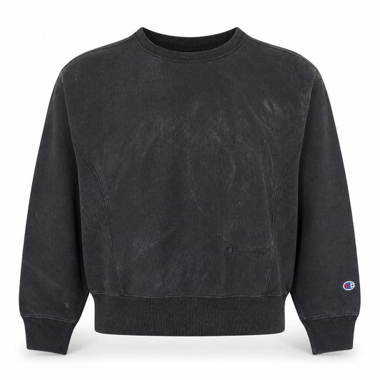 Champion Womens Black Small Crew Neck Reverse Weave Sweatshirt