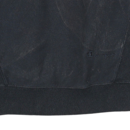 Champion Womens Black Small Crew Neck Reverse Weave Sweatshirt