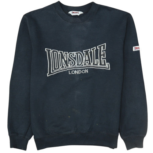 Lonsdale Mens Blue Logo Pullover Sweatshirt Size S