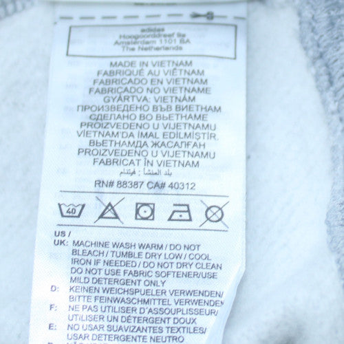 Adidas Women Grey Crew Neck Pullover Sweatshirt Size M Logo Design