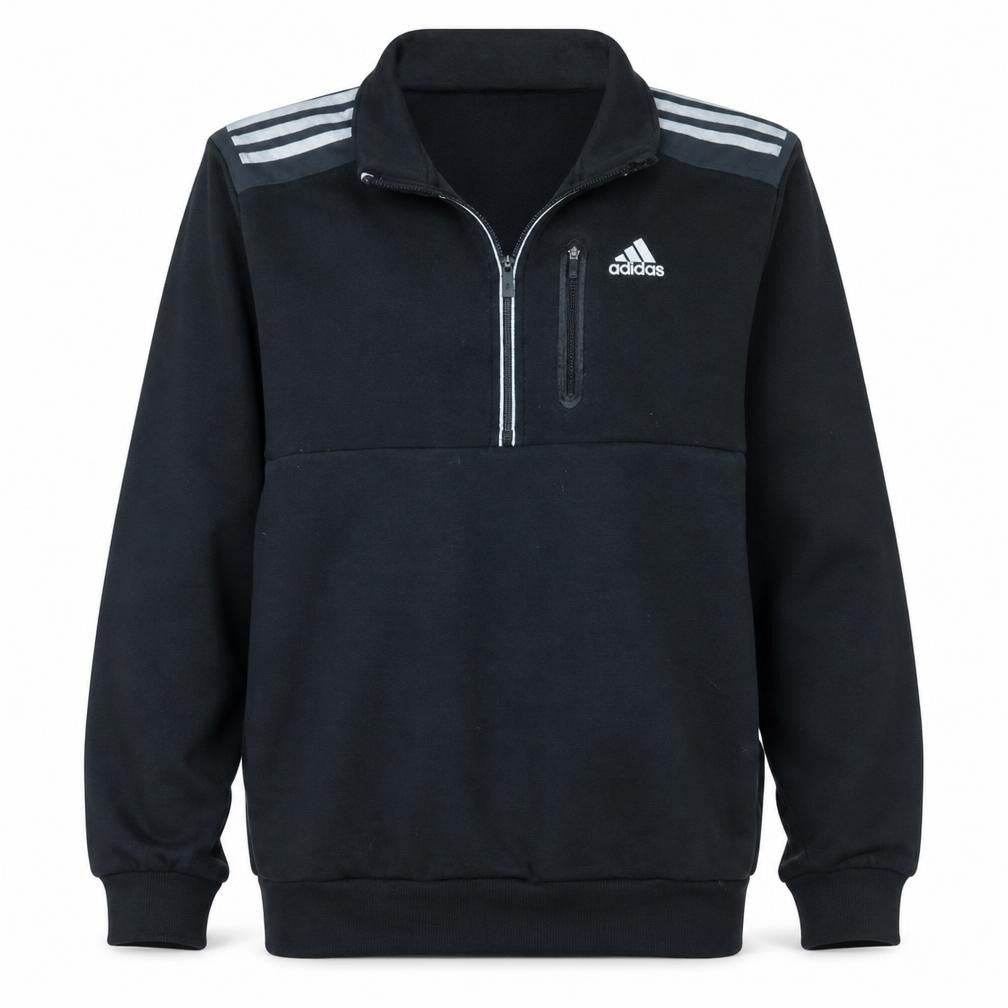Adidas Men's Black M 1/4 Zip Track Jacket Activewear Top