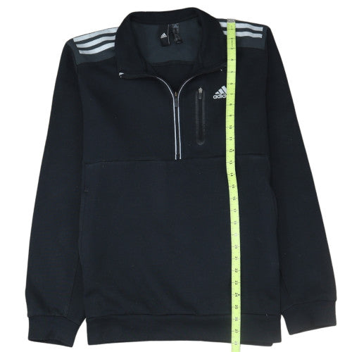 Adidas Men's Black M 1/4 Zip Track Jacket Activewear Top