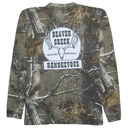 Russell Outdoors Men's XL Brown Camouflage Long Sleeve T-Shirt