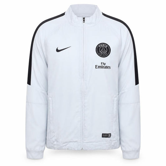 Nike PSG Men's White Track Jacket Small Dri-Fit Full Zip Football Top