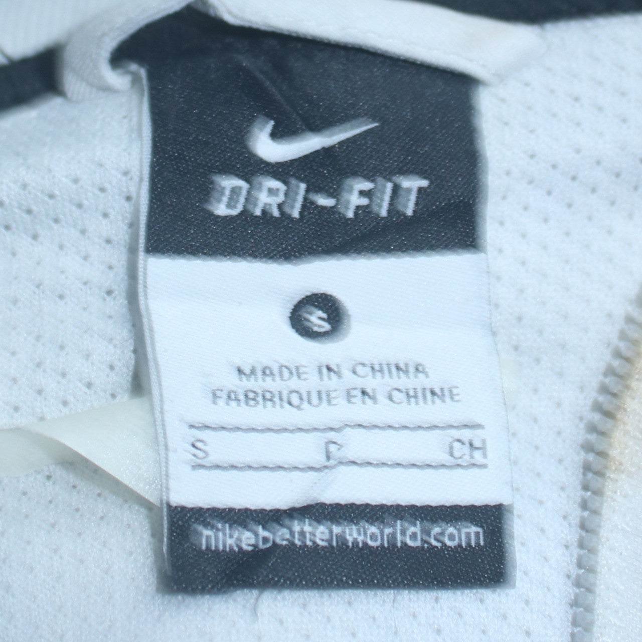 Nike PSG Men's White Track Jacket Small Dri-Fit Full Zip Football Top