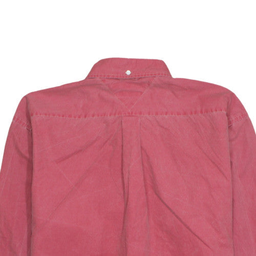 Tommy Hilfiger Men's Red Cotton Corduroy Button-Down Shirt XL