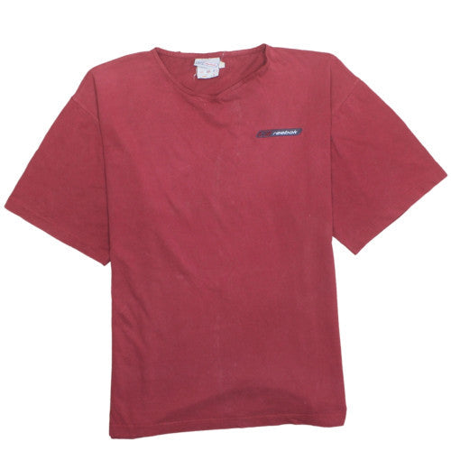 Reebok Men's Red XL Vintage Sports Logo Cotton T-Shirt
