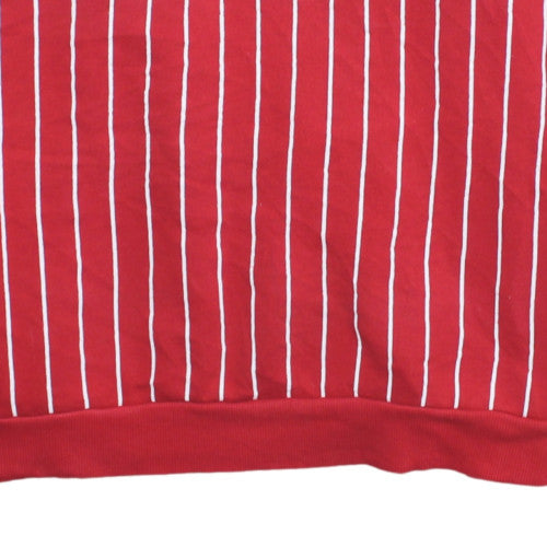 FILA Men's Red Italian Heritage Striped Sweatshirt L Crew Neck