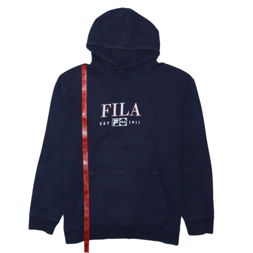 FILA Men's Blue XL Pullover Hoodie Sweatshirt Logo Sportswear