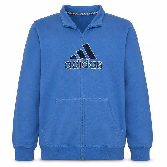 Adidas Men’s Blue XL Full Zip Track Jacket Cotton Blend