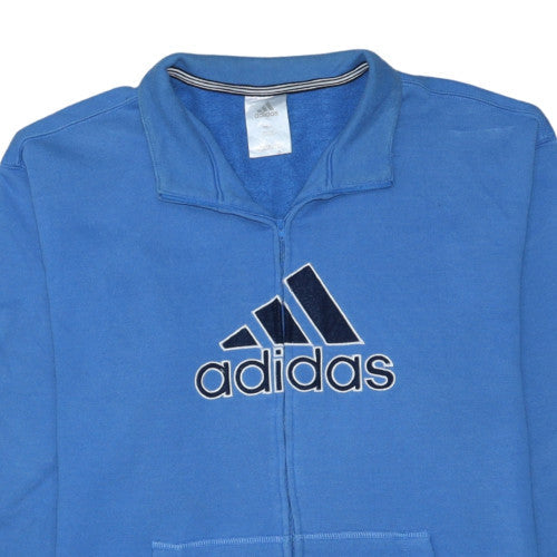 Adidas Men’s Blue XL Full Zip Track Jacket Cotton Blend