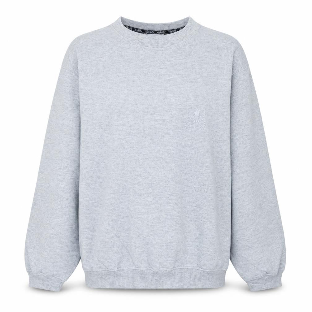 Adidas Women Grey Crew Neck Pullover Sweatshirt Size 12