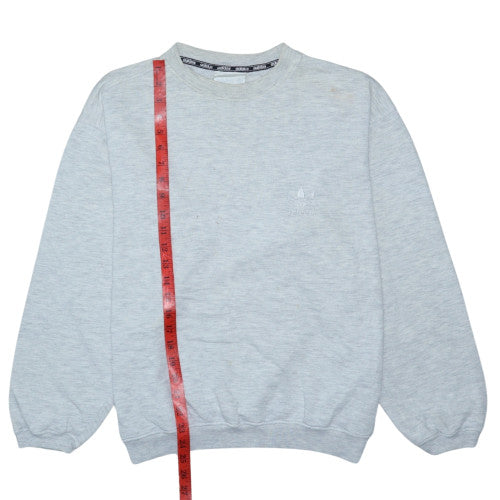 Adidas Women Grey Crew Neck Pullover Sweatshirt Size 12