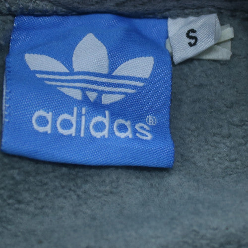 Adidas Men's Grey Pullover Hoodie Small Logo Fleece Sweatshirt
