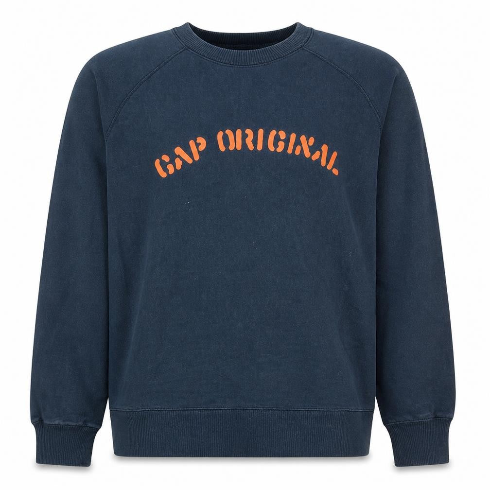 Gap Men's Blue Logo Pullover Sweatshirt Size M Crew Neck