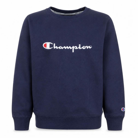 Champion Men's Blue Crew Neck Logo Pullover Sweatshirt Size S