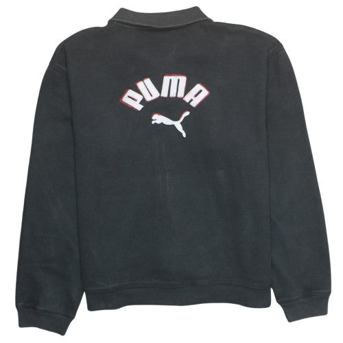 Puma Men's Black Small Track Jacket Full Zip Fleece Sportswear